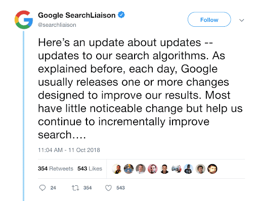 google algorithm update 2019